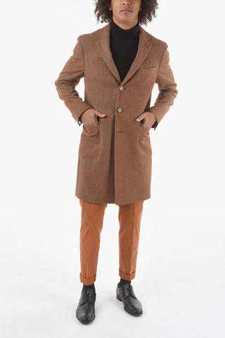 CC COLLECTION Cappotto Semifoderato in Lana Vergine Twill