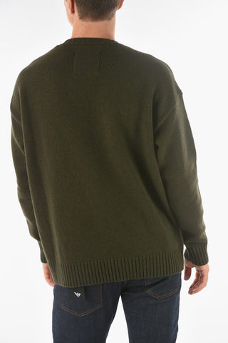 EMPORIO RECYCLED Patch Wool Blend Pullover