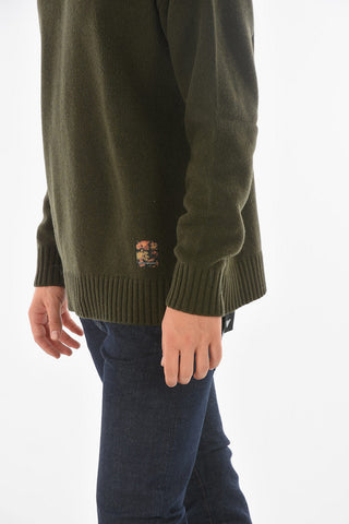 EMPORIO RECYCLED Patch Wool Blend Pullover