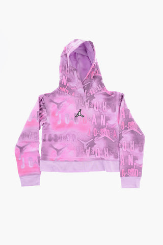 AIR JORDAN All-Over Printed ESSENTIALS Cropped Hoodie