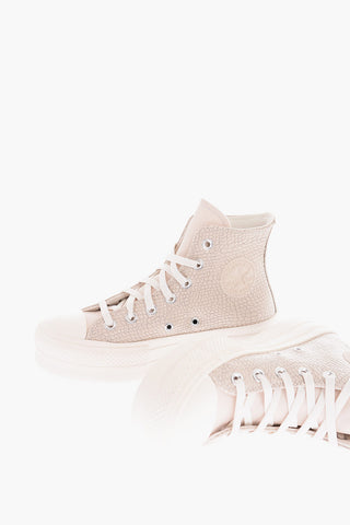 ALL STAR CHUCK TAYLOR Snake Effect Leather High-Top Sneakers