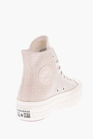 ALL STAR CHUCK TAYLOR Snake Effect Leather High-Top Sneakers