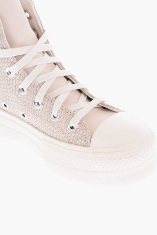 ALL STAR CHUCK TAYLOR Snake Effect Leather High-Top Sneakers