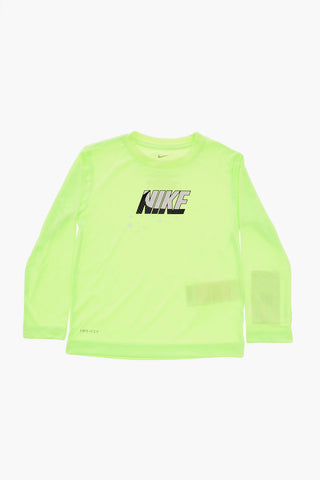 Langärmeliges Rundhals-T-Shirt Dri-Fit in Neonfarben ALL DAY PLAY FUTURA