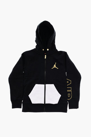 AIR JORDAN Two-Tone Hoodie with Golden Logo 
