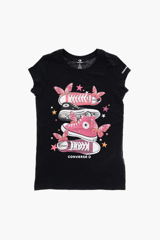 ALL STAR CHUCK TAYLOR Front Printed Crew-neck T-Shirt