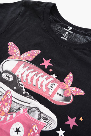 ALL STAR CHUCK TAYLOR Front Printed Crew-neck T-Shirt