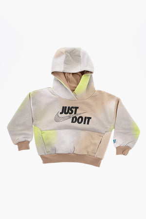 Sweatshirt mit Kapuze aus gebürsteter Baumwolle und großer aufgesetzter Tasche