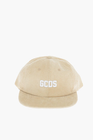 Embroidered Logo Corduroy Baseball Cap