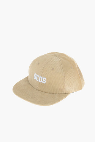 Embroidered Logo Corduroy Baseball Cap