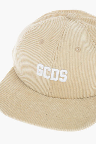 Embroidered Logo Corduroy Baseball Cap