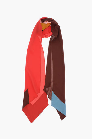Multicolor LACQUER Silk Blend Foulard