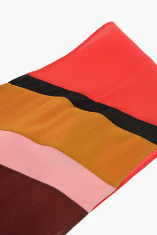 Multicolor LACQUER Silk Blend Foulard