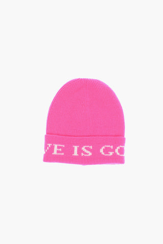 Wool and Cashmere LOVE IS GOOD Beanie Hat