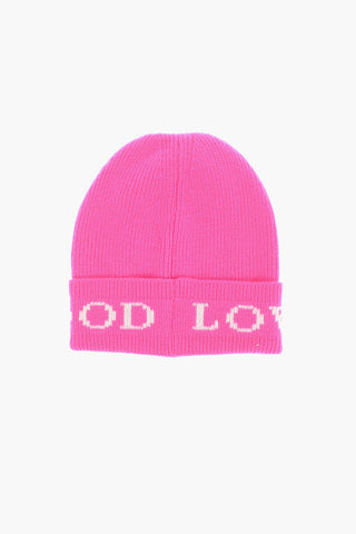Wool and Cashmere LOVE IS GOOD Beanie Hat