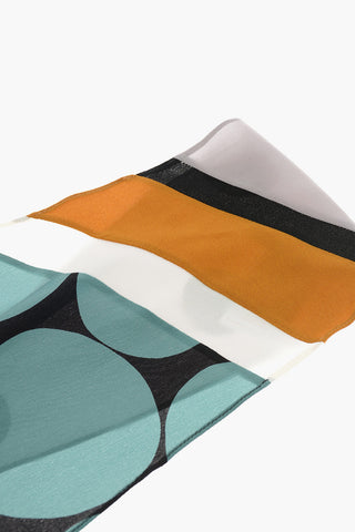 Polka Dot Motif MOSAIC Silk Blend Foulard