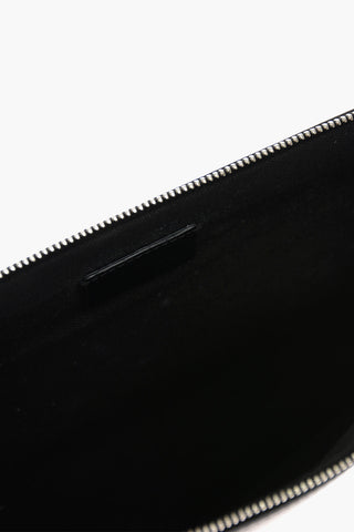 Borsa a Busta LOVE in Pelle con Stampa Lamè