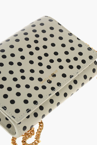 Portafogli in Pelle a Pois con Tracolla