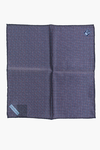 Geometric Patterned Silk Handkerchief