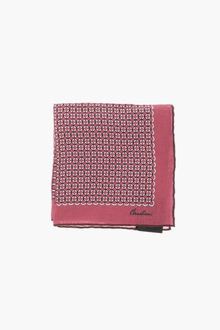 Polka Dot Motif Flax Handkerchief