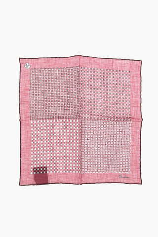 Polka Dot Motif Flax Handkerchief