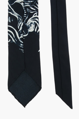 Floral Patterned Silk Tie