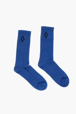 Cotton Blend CROSS SIDEWAY Mid Socks