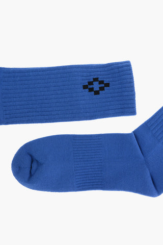 Cotton Blend CROSS SIDEWAY Mid Socks