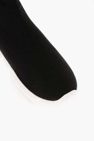 LOVE Solid Color RUNNING35 Sock Sneakers with Contrasting Logo