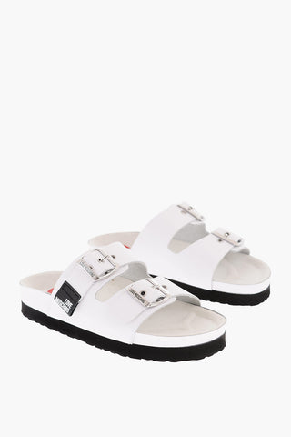 LOVE Leather Sandals with Double Buckle