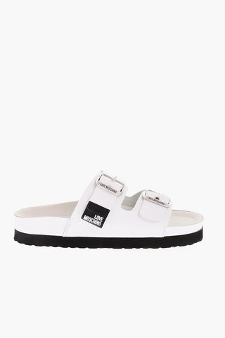 LOVE Leather Sandals with Double Buckle