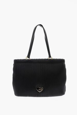 LOVE Borsa Tote in Pelle Vegan Plissettata