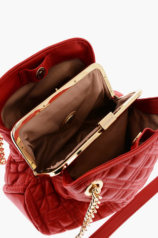 LOVE Quilted Faux Leather Shoulder Bag