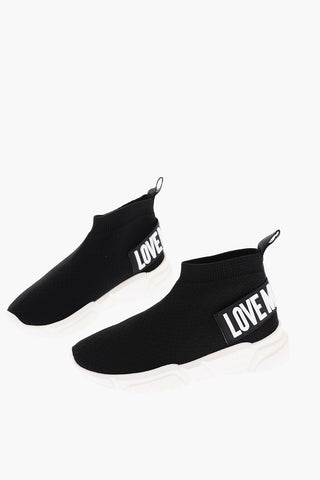 LOVE Perforated RUNNING35 Slip On Sneakers with Embossed Logo