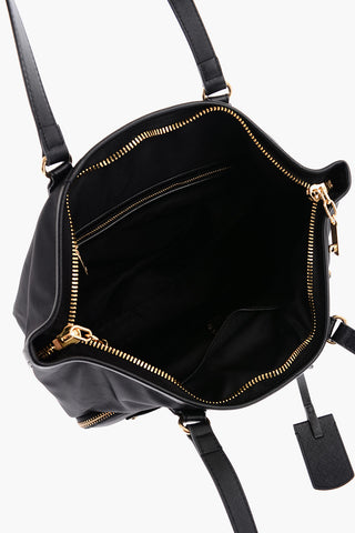 LOVE Nylon Tote Bag with Golden Details