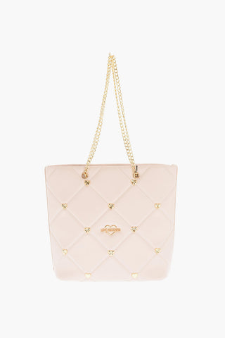 LOVE Faux Leather Quilted Bag with All-Over Hearts