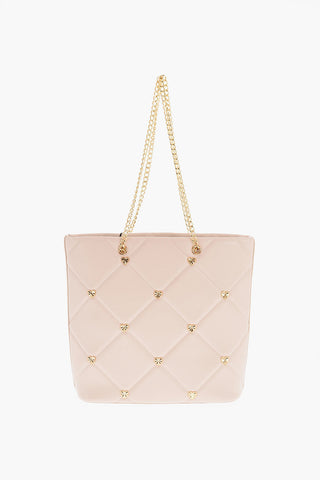 LOVE Faux Leather Quilted Bag with All-Over Hearts
