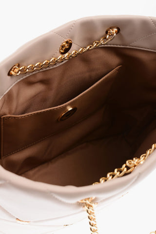 LOVE Faux Leather Quilted Bag with All-Over Hearts