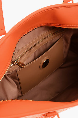 LOVE Faux Leather and Sponge Tote Bag with Embossed Logo