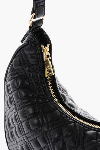 LOVE Quilted Faux Leather Hobo Bag