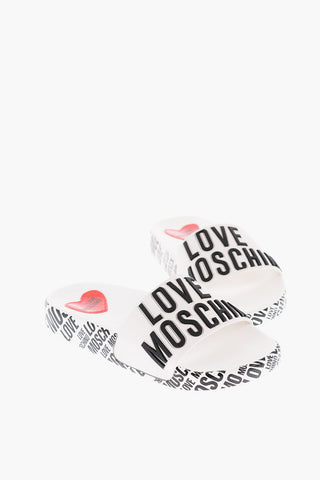 LOVE Slides in Gomma con Logo in Rilievo