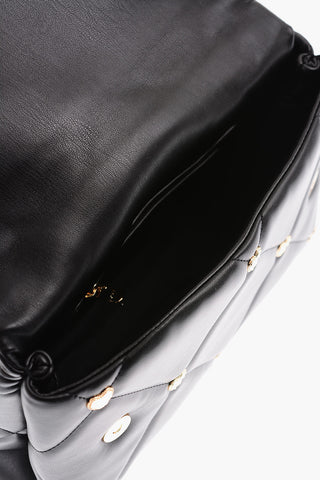 LOVE Faux Leather Quilted Bag with All-Over Hearts