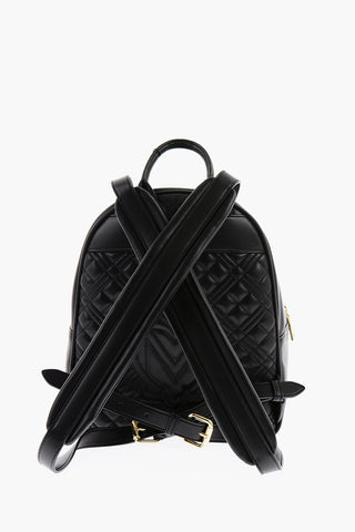 LOVE Quilted Faux Leather Backpack with Matched Pouch