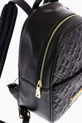 LOVE Quilted Faux Leather Backpack with Matched Pouch