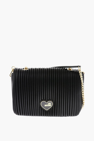 LOVE Schultertasche aus Eco-Leder mit Goldkette