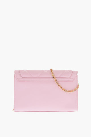 LOVE Faux Leather Quilted Bag Embelished With Golden Hearts