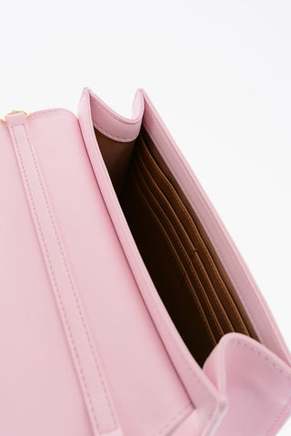 LOVE Faux Leather Quilted Bag Embelished With Golden Hearts