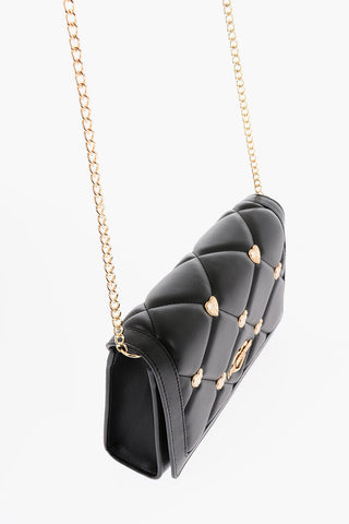 LOVE Quilted Faux Leather Bag with Golden Details