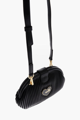 LOVE Pleated Mini Faux Leather Bag