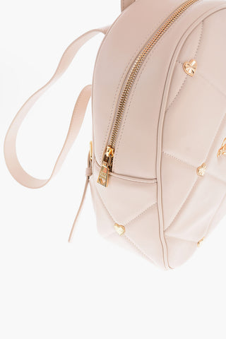 LOVE Quilted Backpack with Embellished Charm